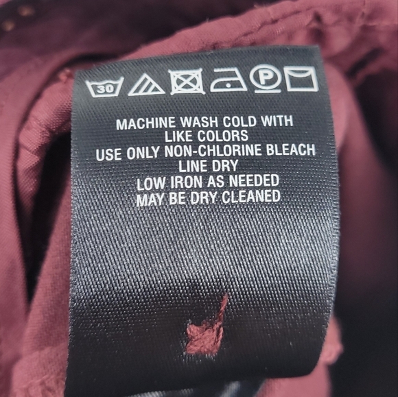 Anthropologie The Essential Slim Trousers Red Ankle Crop Pant Size 2 - Picture 10 of 11